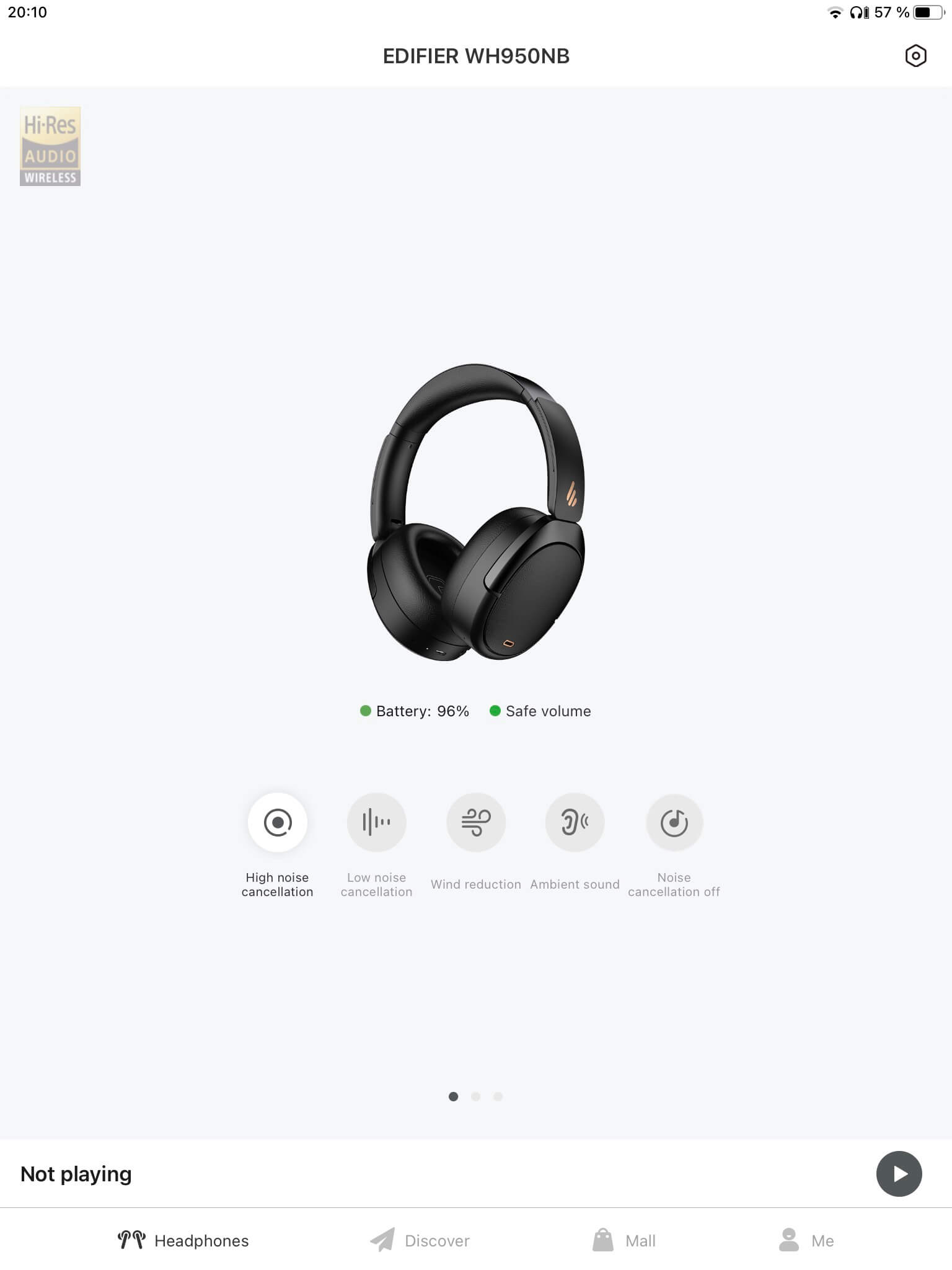 Edifier WH950NB Active Noise Cancelling Wireless Headphones Bluetooth 5.3  Headset,Hi-Res Wireless,55hrs Playback,4 Microphones