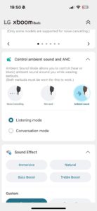 LG xboom Buds App