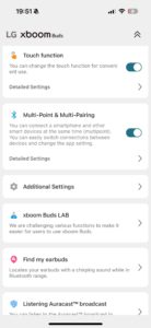 LG xboom Buds App