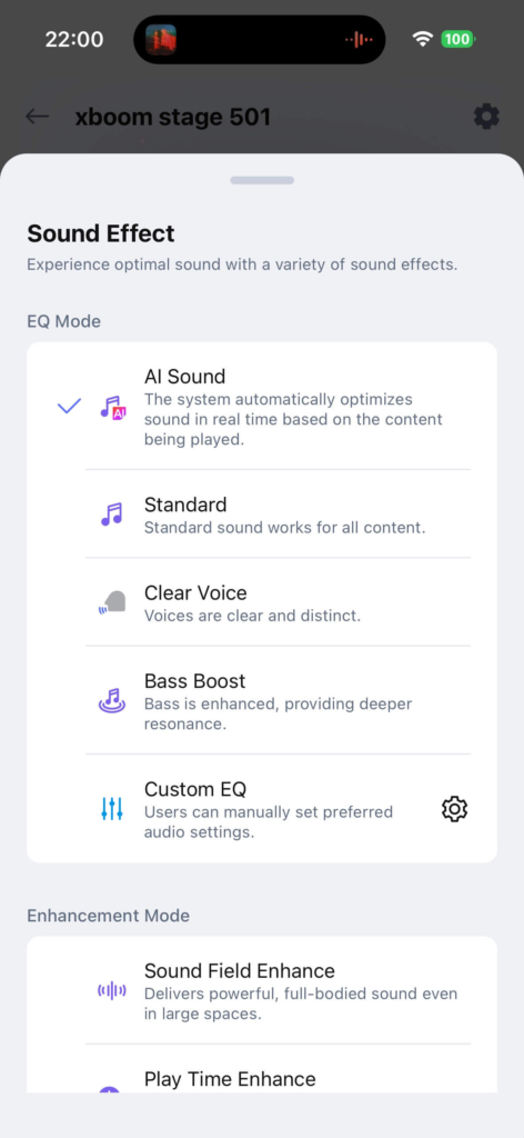 LG xboom Stage 501 by will.i.am App