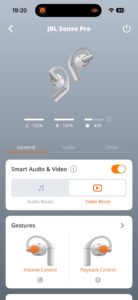 JBL Sense Pro App